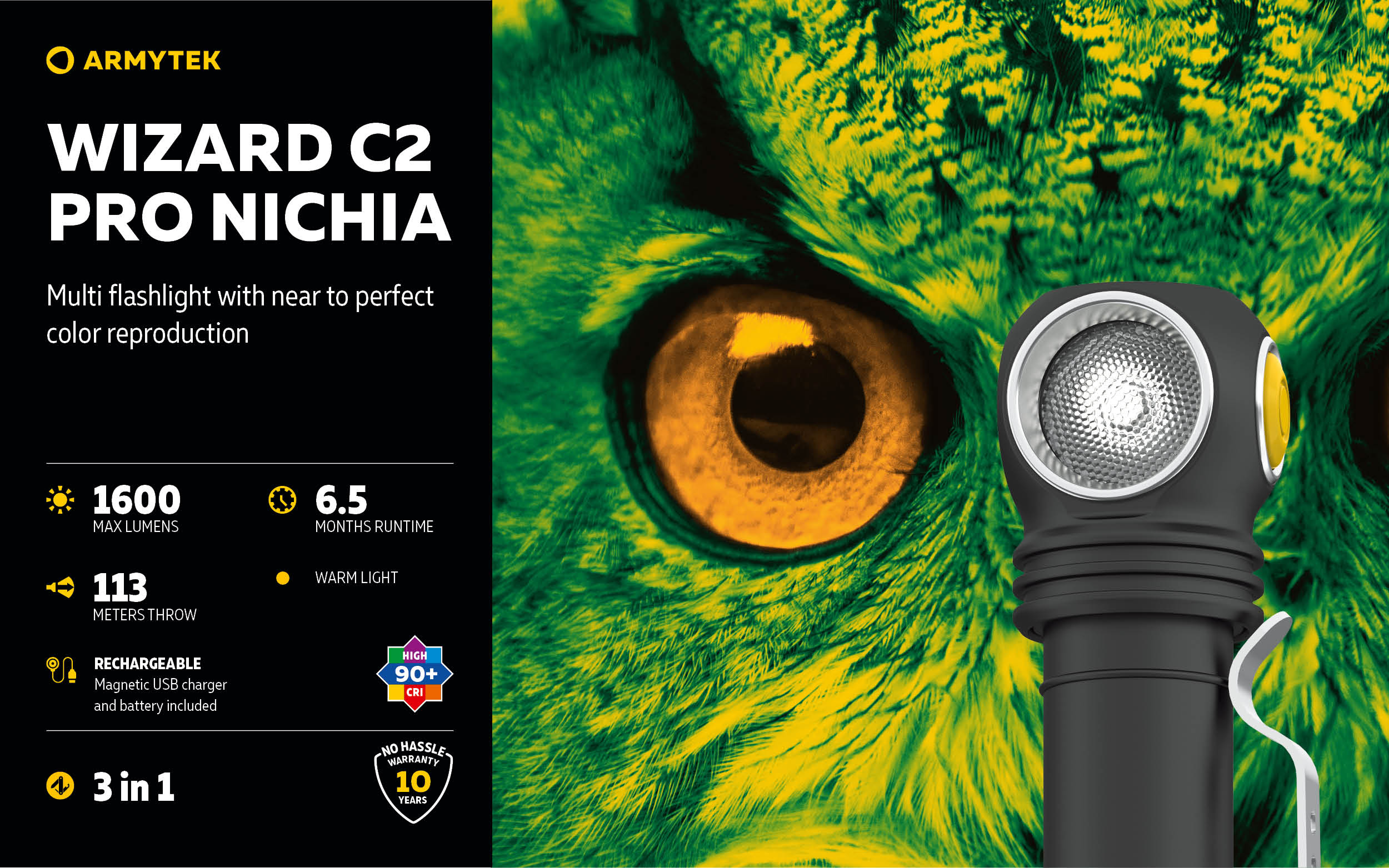 Wizard C2 Pro Nichia Magnet USB High CRI Light