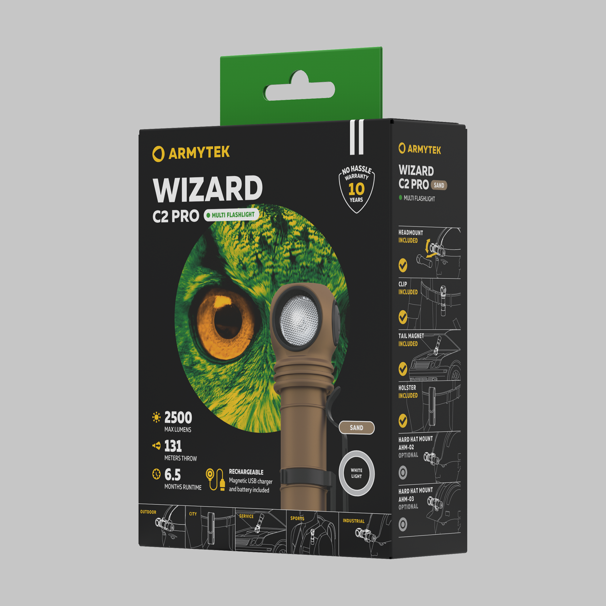 Armytek Wizard C2 Pro Sand – LED Headlamp | Armytek.com